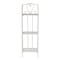 Nature Spring Plant Stand, 3-tier Vertical Shelf Indoor/Outdoor Folding Wrought Iron Garden Display, Antique White 901012APS - alternate 3